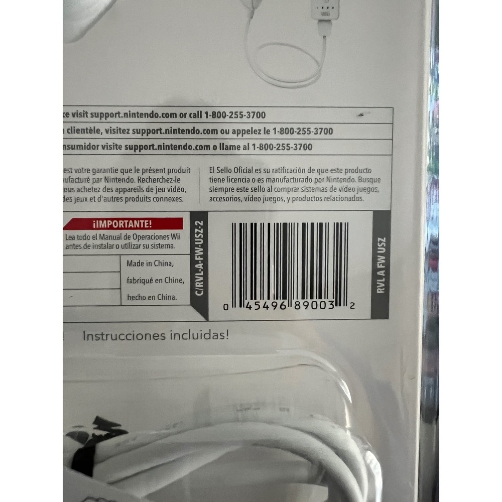 NWT Nintendo Wii NunchuK Accessory RVL-A-FW-USZ White Authentic 2 Pack - Picture 5 of 8